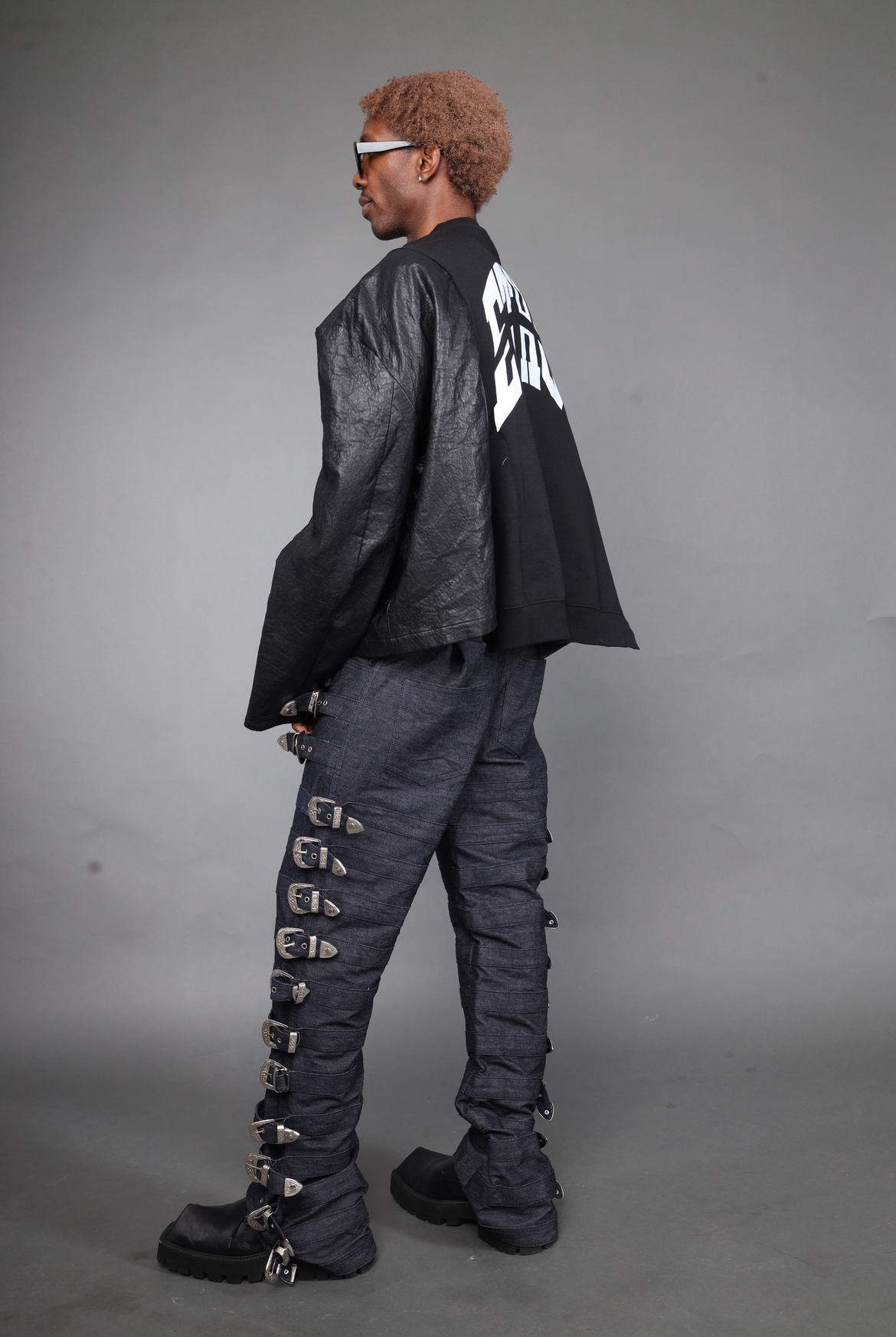 Belted multi strap denims