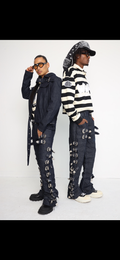 Western buckled strap up flare