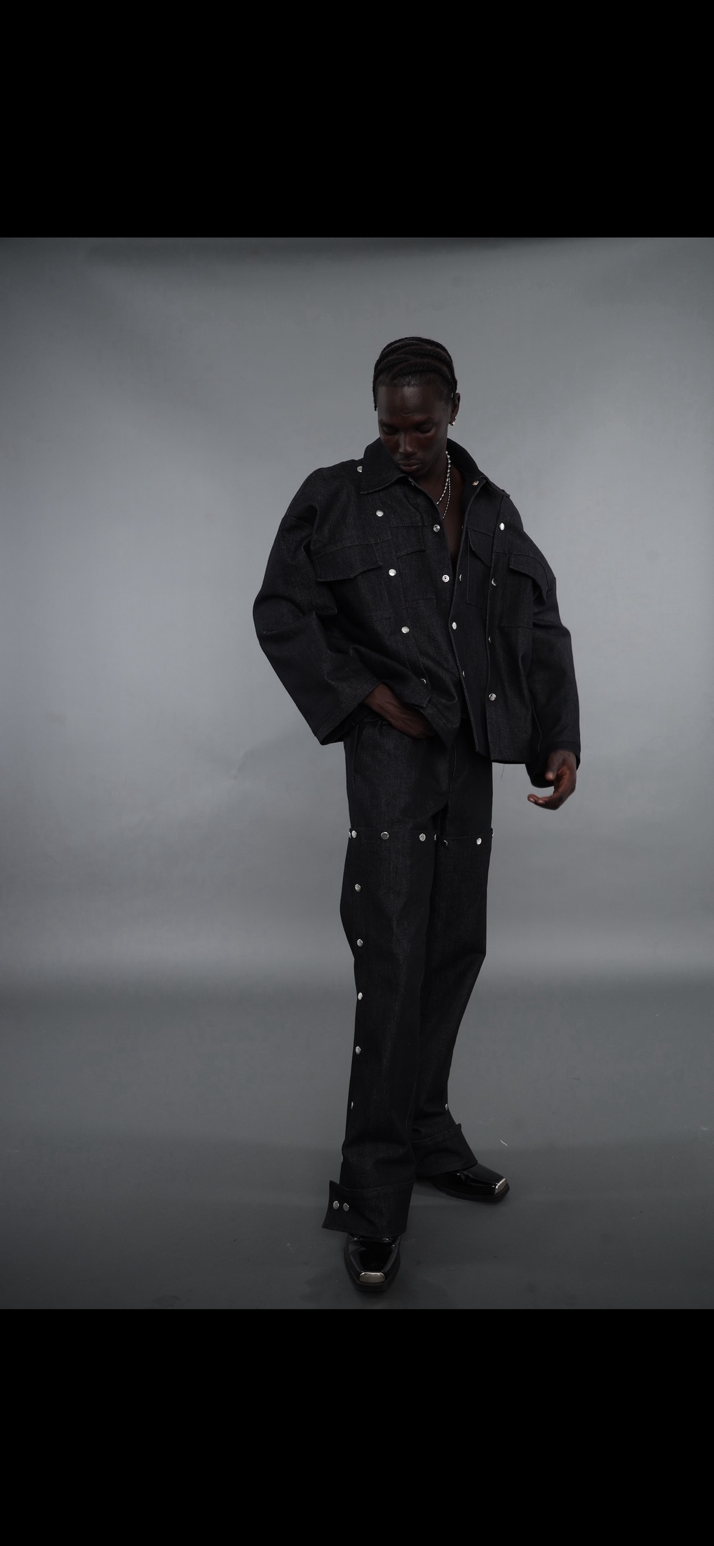 Double snap trucker jacket