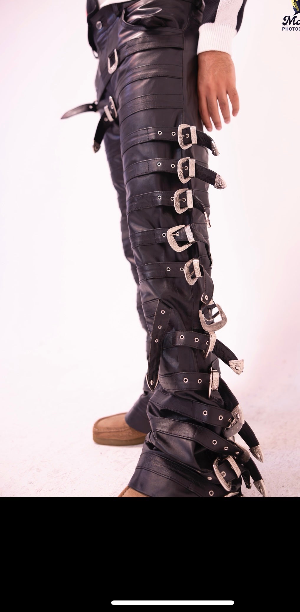 Western buckled strap up flare