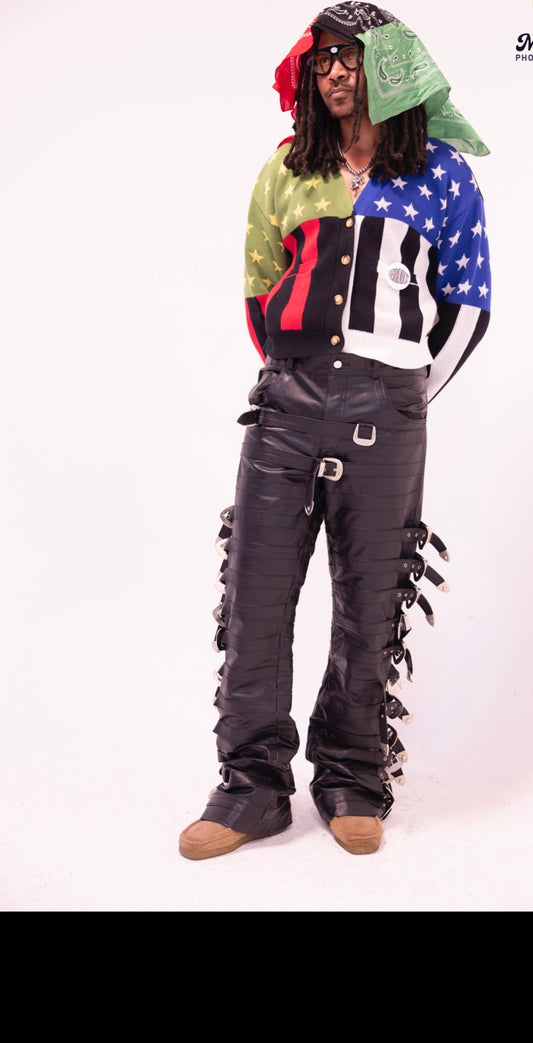 Western buckled strap up flare