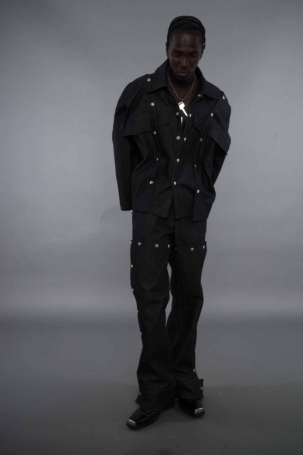 Double snap trucker jacket