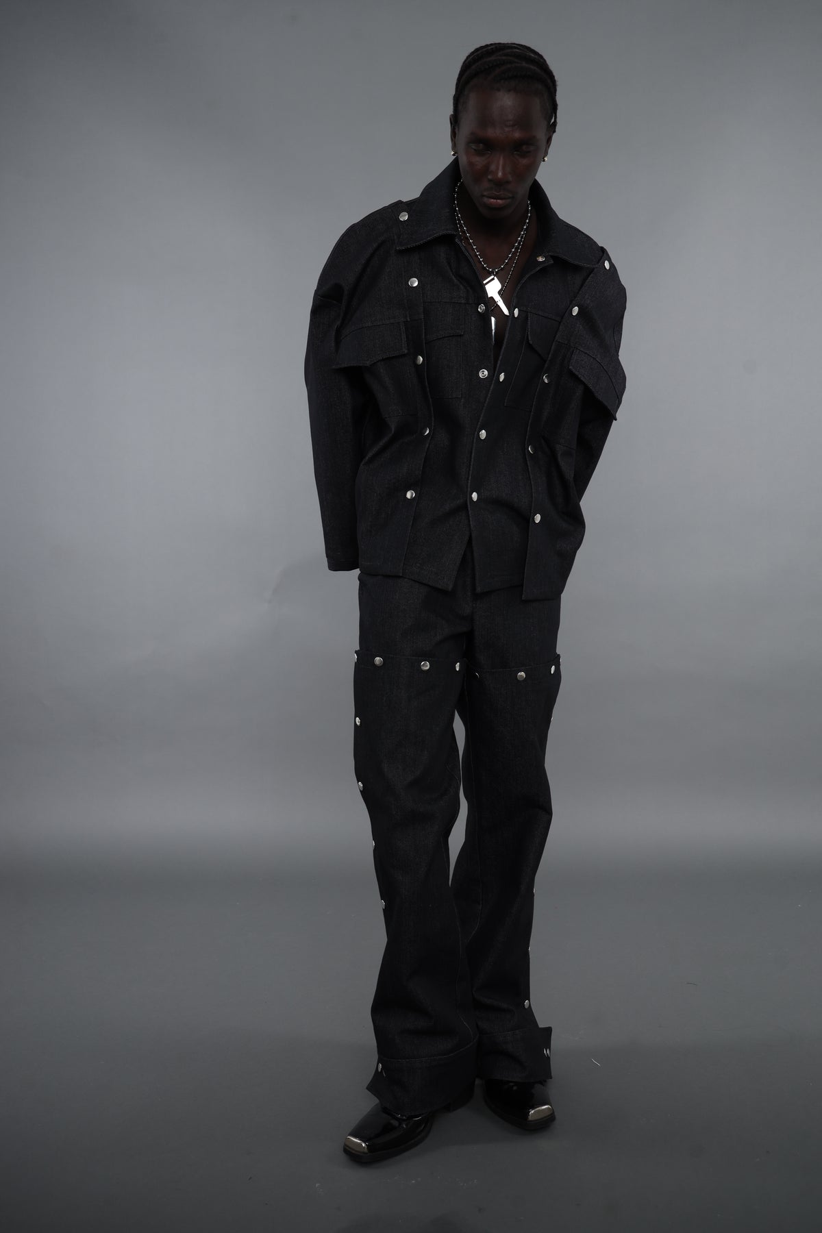 Double snap trucker jacket